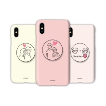 [TryCozy] 커플드로잉 3D곡면하드케이스+원형 스마트톡