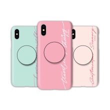 [TryCozy] 파스텔레터링 3D곡면하드케이스+원형 스마트톡