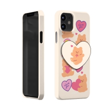 [TryCozy] 러브베어패턴 3D곡면하드케이스+하트 스마트톡