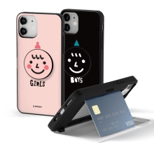 [TryCozy] 커플 카드도어범퍼케이스+원형 스마트톡