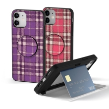 [TryCozy] 컬러풀체크 카드도어범퍼케이스+원형 스마트톡