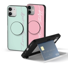 [TryCozy] 파스텔레터링 카드도어범퍼케이스+원형 스마트톡