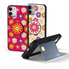 [TryCozy] 플라워페이스패턴 카드도어범퍼케이스+원형 스마트톡