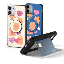 [TryCozy] 러브베어패턴 카드도어범퍼케이스+원형 스마트톡