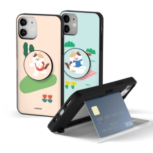 [TryCozy] 냥이의나들이 카드도어범퍼케이스+원형 스마트톡