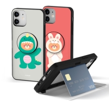 [TryCozy] 베어코스튬 카드도어범퍼케이스+원형 스마트톡