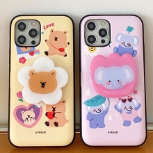 [TryCozy] 동물꽃 소풍 카드도어범퍼케이스+에폭시 스마트톡