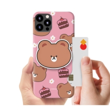 [TryCozy] 베어 푸드 에폭시톡 카드 3D곡면하드케이스