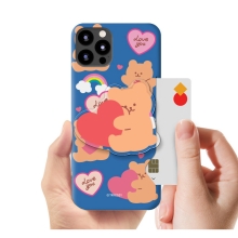 [TryCozy] 러브베어패턴 에폭시톡 카드 3D곡면하드케이스