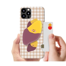 [TryCozy] 겨울간식 체크패턴 에폭시톡 카드 3D곡면하드케이스