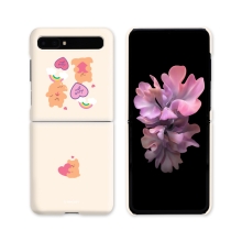 [TryCozy] 러브베어패턴 갤럭시Z플립시리즈 3D곡면하드