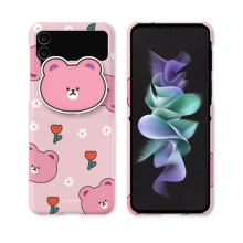 [TryCozy] 베어 플라워 에폭시톡 갤럭시Z플립시리즈 3D곡면하드