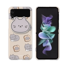 [TryCozy] 야옹이 식빵 에폭시톡 갤럭시Z플립시리즈 3D곡면하드