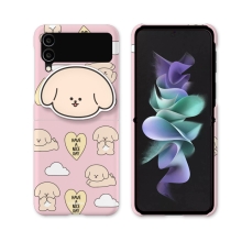 [TryCozy] 댕댕이 구름 하트 에폭시톡 갤럭시Z플립시리즈 3D곡면하드