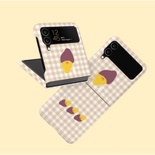 [TryCozy] 겨울간식 체크패턴 갤럭시Z플립시리즈 3D곡면하드