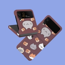 [TryCozy] 야옹이 장난감 갤럭시Z플립시리즈 3D곡면하드