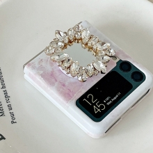 [TryCozy] 마블링 미러큐빅톡 갤럭시Z플립시리즈 3D곡면하드