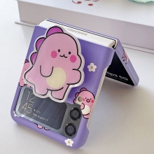 [TryCozy] 핑크 리틀티노 플라워패턴 에폭시톡 갤럭시Z플립시리즈 3D곡면하드