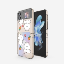 [TryCozy] 바니푸드 갤럭시Z플립시리즈 클리어 카드 하드케이스