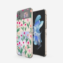 [TryCozy] 블루밍 갤럭시Z플립시리즈 클리어 카드 하드케이스