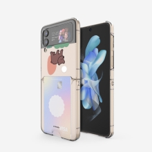 [TryCozy] 심플애니멀 갤럭시Z플립시리즈 클리어 카드 하드케이스