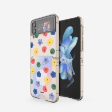 [TryCozy] 와글와글 패턴 갤럭시Z플립시리즈 클리어 카드 하드케이스