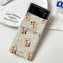 [TryCozy] 팝콘냠냠 갤럭시Z플립시리즈 클리어 카드 하드케이스