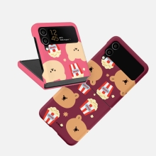 [TryCozy] 팝콘패턴 갤럭시Z플립시리즈 3D곡면하드