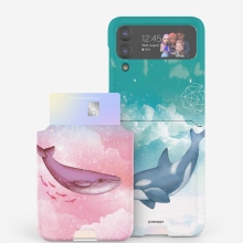 [TryCozy] 돌핀파라다이스 갤럭시Z플립시리즈 카드 3D곡면하드케이스