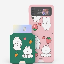 [TryCozy] 바니 푸드 갤럭시Z플립시리즈 카드 3D곡면하드케이스