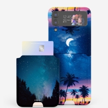 [TryCozy] 밤하늘달 갤럭시Z플립시리즈 카드 3D곡면하드케이스