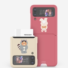 [TryCozy] 베어코스튬 갤럭시Z플립시리즈 카드 3D곡면하드케이스