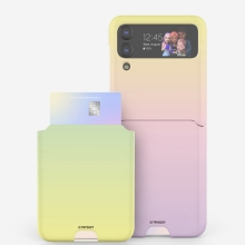 [TryCozy] 솔리드 그라데이션 갤럭시Z플립시리즈 카드 3D곡면하드케이스