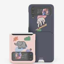 [TryCozy] 심플애니멀 갤럭시Z플립시리즈 카드 3D곡면하드케이스