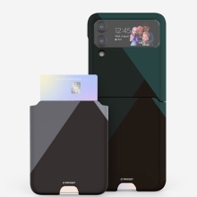 [TryCozy] 심플컬러 갤럭시Z플립시리즈 카드 3D곡면하드케이스