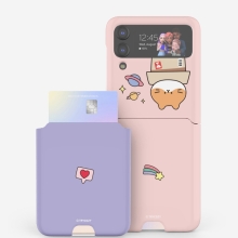 [TryCozy] 야옹이 박스 갤럭시Z플립시리즈 카드 3D곡면하드케이스