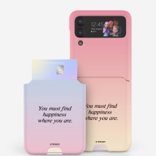 [TryCozy] 그라데이션 갤럭시Z플립시리즈 카드 3D곡면하드케이스