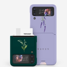 [TryCozy] 꽃길 갤럭시Z플립시리즈 카드 3D곡면하드케이스
