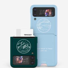 [TryCozy] 내추럴 갤럭시Z플립시리즈 카드 3D곡면하드케이스