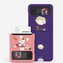 [TryCozy] 냥이의집콕 갤럭시Z플립시리즈 카드 3D곡면하드케이스