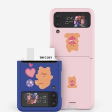 [TryCozy] 러브베어 갤럭시Z플립시리즈 카드 3D곡면하드케이스