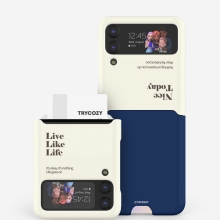 [TryCozy] 투톤컬러 갤럭시Z플립시리즈 카드 3D곡면하드케이스