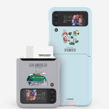[TryCozy] 트래블 갤럭시Z플립시리즈 카드 3D곡면하드케이스