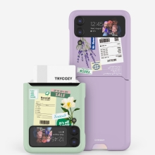 [TryCozy] 플라워영수증 갤럭시Z플립시리즈 카드 3D곡면하드케이스