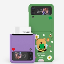 [TryCozy] 꿀벌 쿼카 갤럭시Z플립시리즈 카드 3D곡면하드케이스