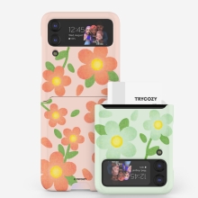 [TryCozy] 플라워드로잉 갤럭시Z플립시리즈 카드 3D곡면하드케이스