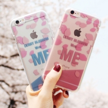 [TryCozy] 체리 블로썸 타이포 투명젤리케이스