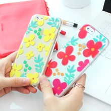 [TryCozy] 플라워패턴 투명젤리케이스