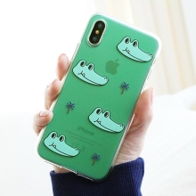 [TryCozy] 악어패턴 투명젤리케이스