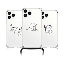 [TryCozy] 뚱냥이 폰스트랩 방탄 젤하드케이스